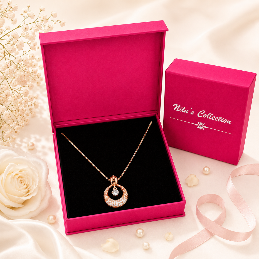 Rose Gold Jewelry Gift Set for Women