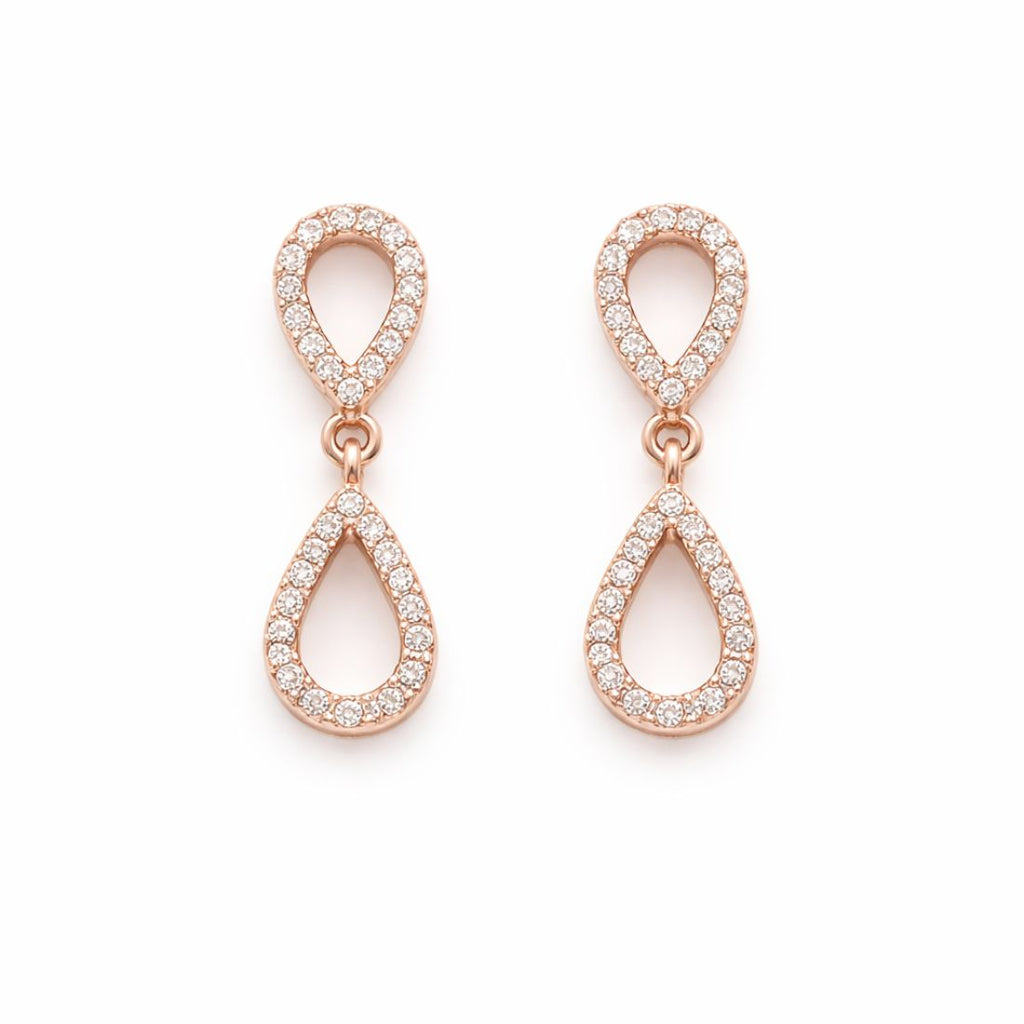 Rose Gold Plated Teardrop Necklace Set