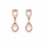 Rose Gold Plated Teardrop Necklace Set