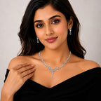 Silver Necklace Set for Women