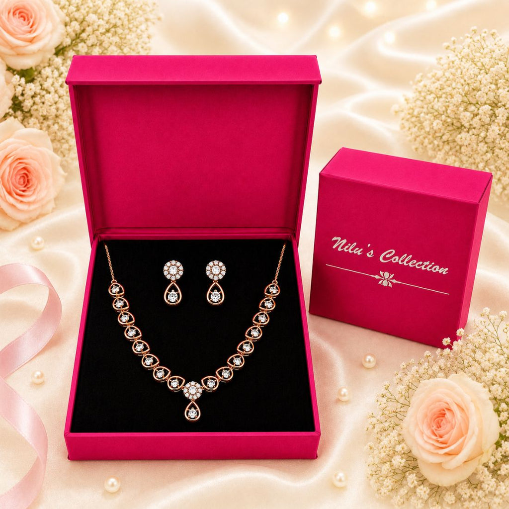 Rose Gold Jewellery Gift Set For Women