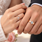 Rose Gold Couple Rings for Men & Women