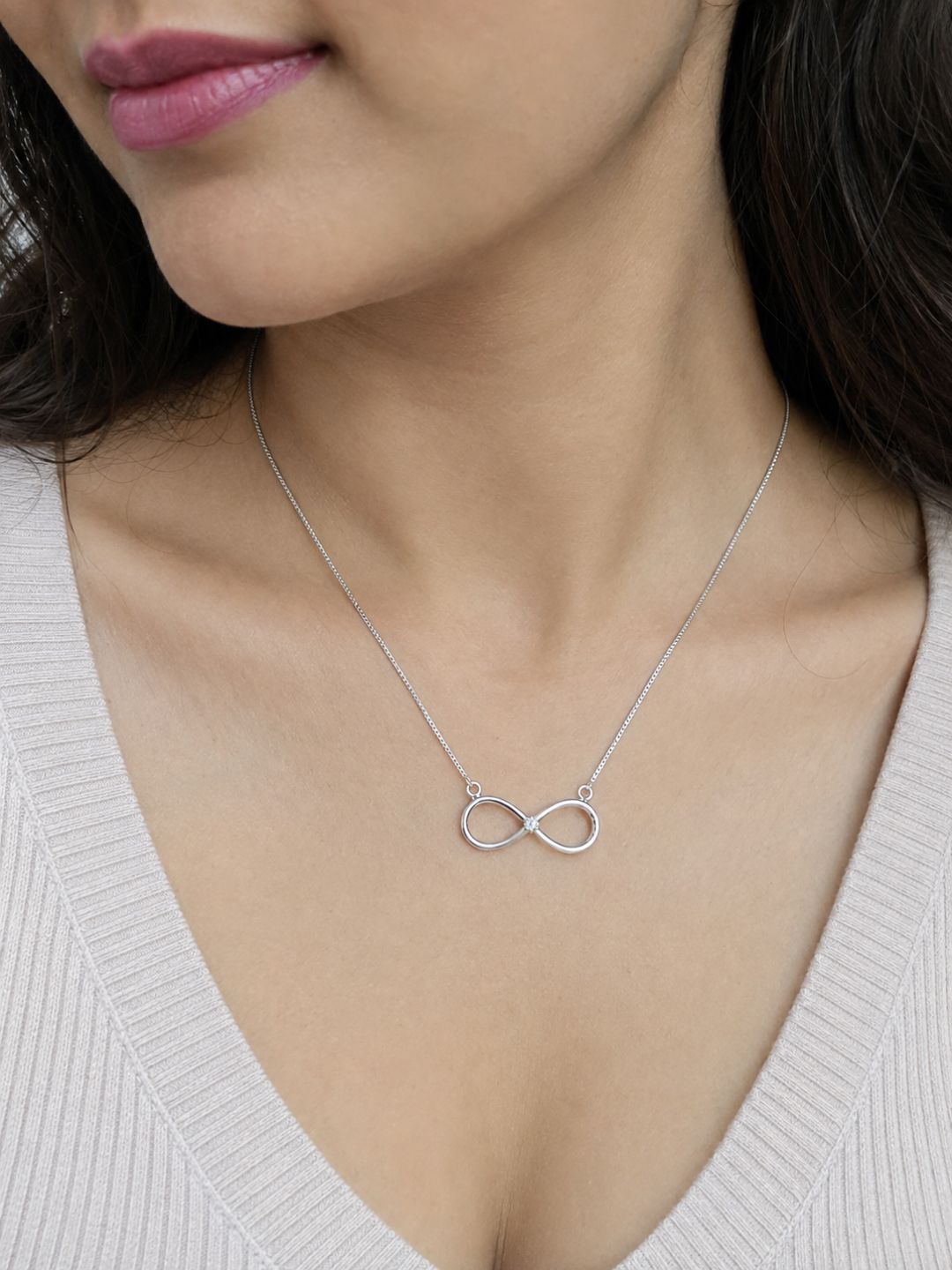 Silver Infinity Pendant For Women