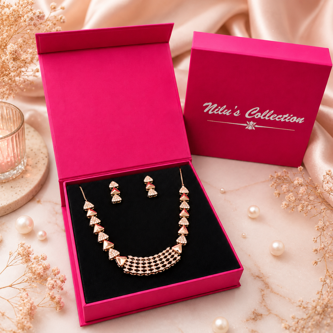 Rose Gold Gift Jewelry Set for Women