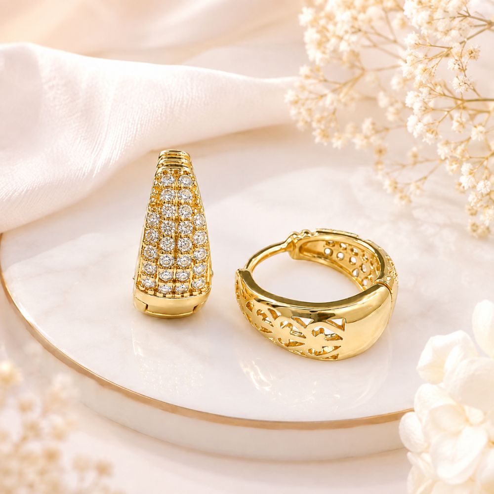Gold Plated Hoop earrings For Women