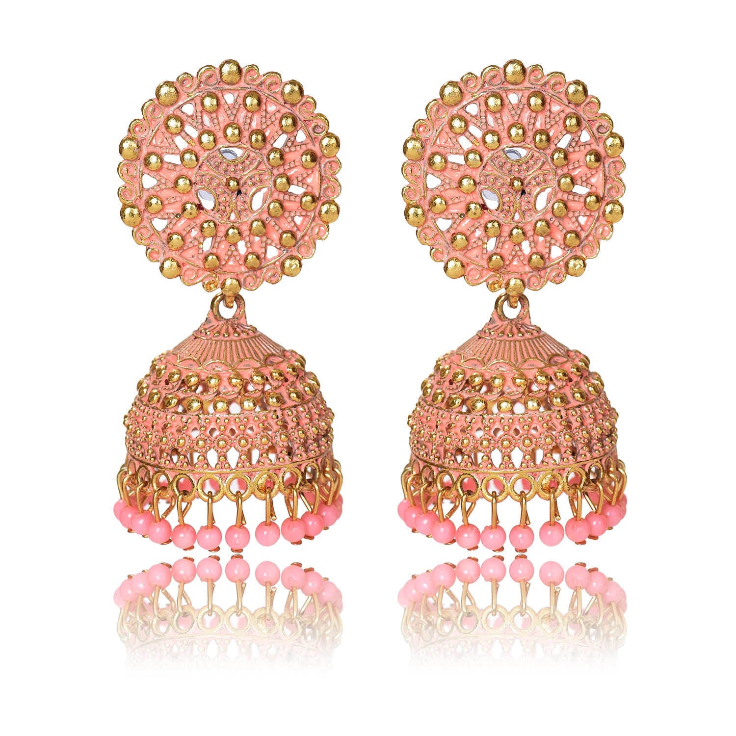 Ethnic Oxidised Jhumka Earring, Long Hangings Traditional Alloy Jhumki Earrings for Women & Girls