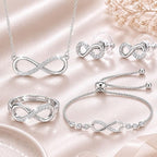 Silver Infinity Jewellery Set