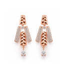 Rose Gold Necklace With Matching Earring