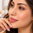 Nilu's Collection Non Piercing Nose Pin for Women