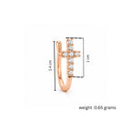 Rose Gold Cross Non-Piercing Nose Pin