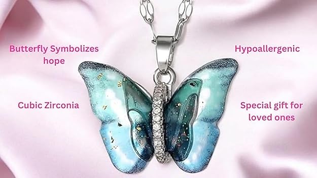Tender Touch Duo | Butterfly Pendant with Studs  Value Set for Women & Girls | Valentine Gift