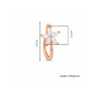 Rose Gold Floral Non Piercing Nose Pin