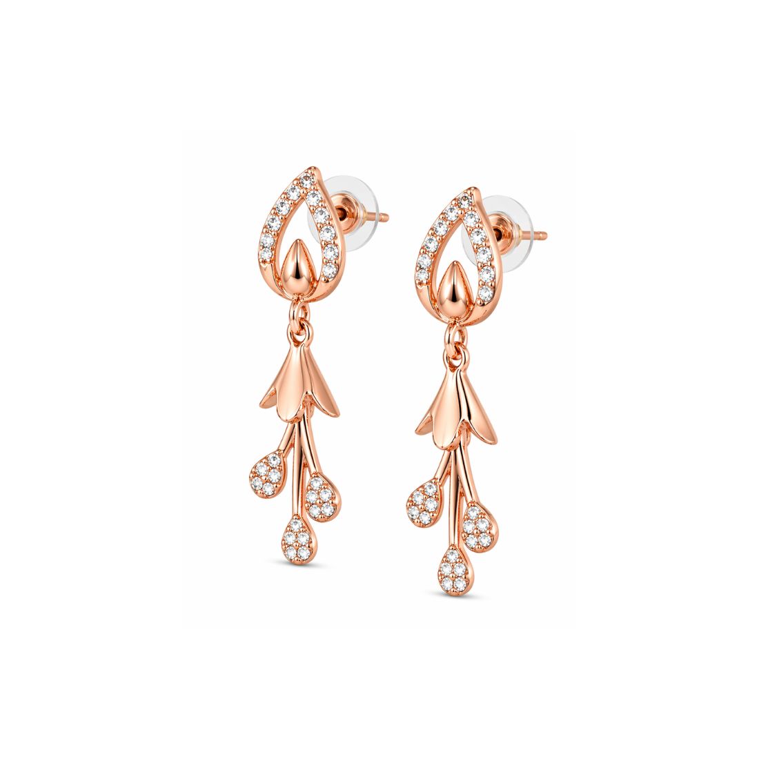 Rose Gold Drop Earrings for Women