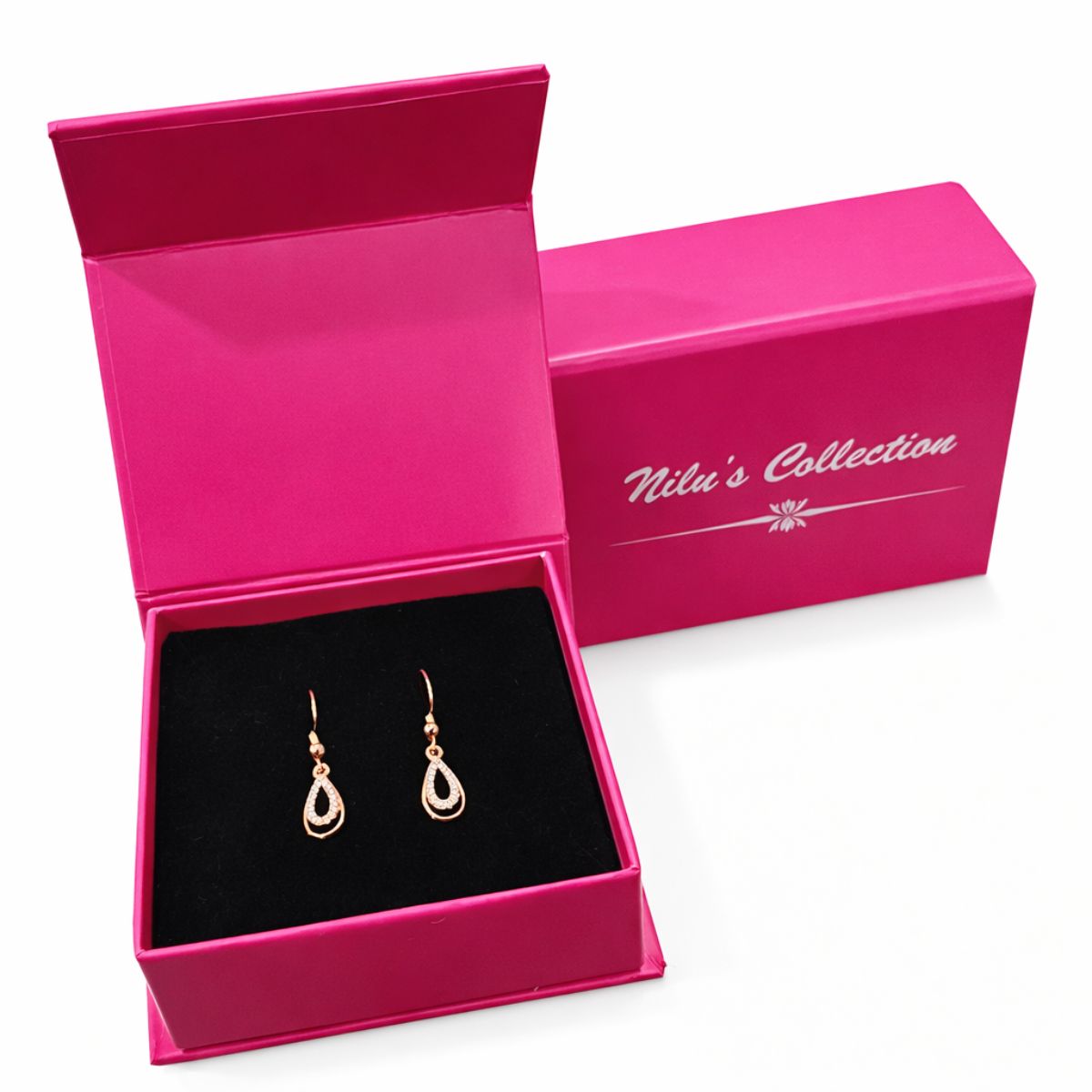 Gift Rose Gold Plated Star Pendant With Earrings And Ring For Women And Girls