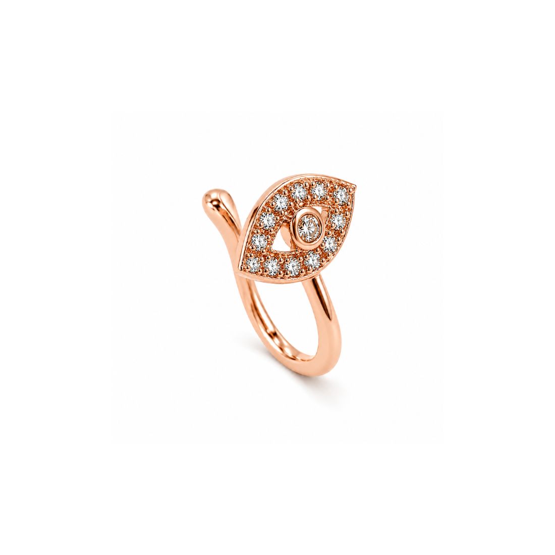 Rose Gold Non Piercing Evil Eye Nose Pin