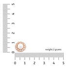 Nilu's Collection Rose Gold Plated Stud Earrings For Women And Girls