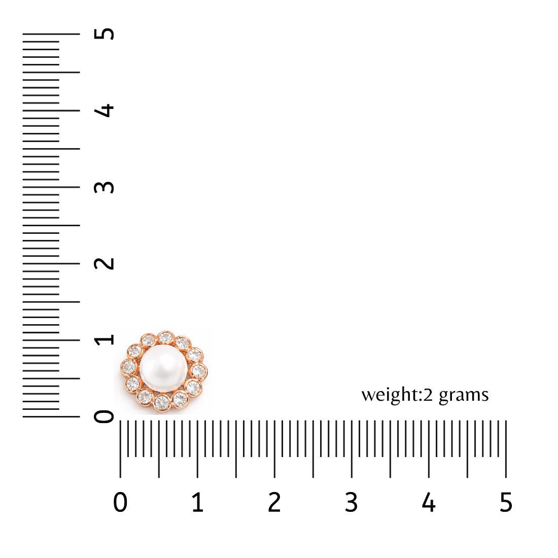 Nilu's Collection Rose Gold Plated Stud Earrings For Women And Girls