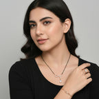 Rose Gold Infinity Mangalsutra Set For Women