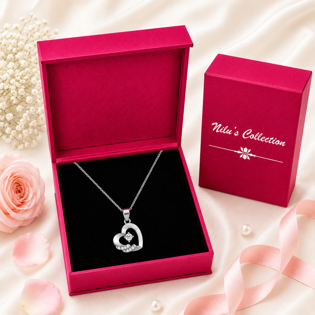 Silver Pendant Jewellery Gift Set for Women