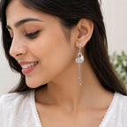 Silver Swan Dangle Earrings For Women