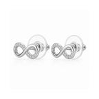 Silver Infinity Stud Earrings