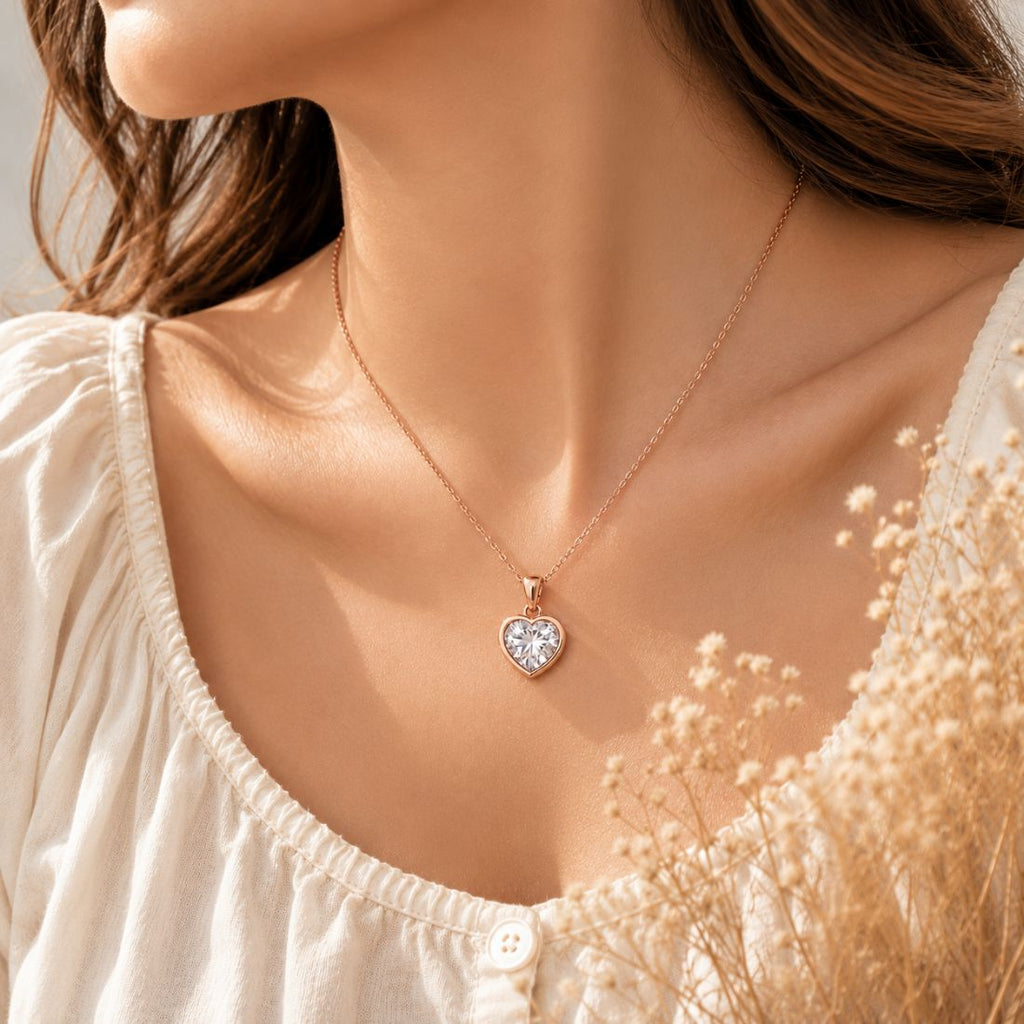 Rose Gold Heart Pendant