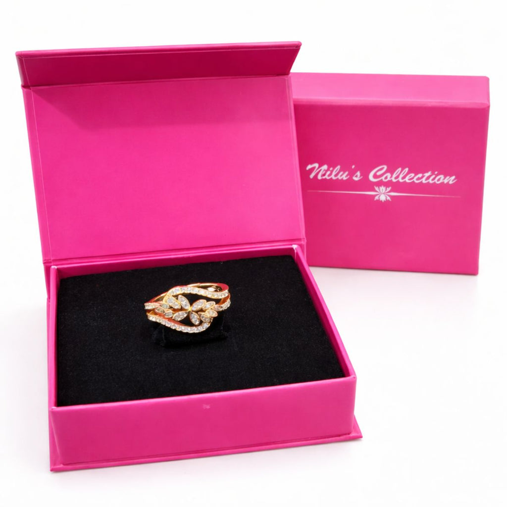 Gift Rose Gold Plated Pendant With Earrings And Finger Ring For Women And Girls