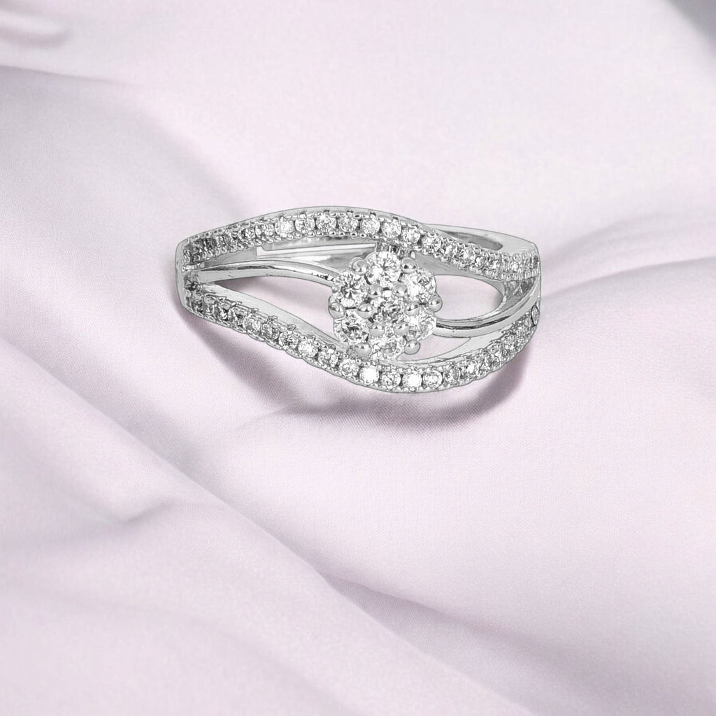 Silver Plated Finger Ring for Women and Girls