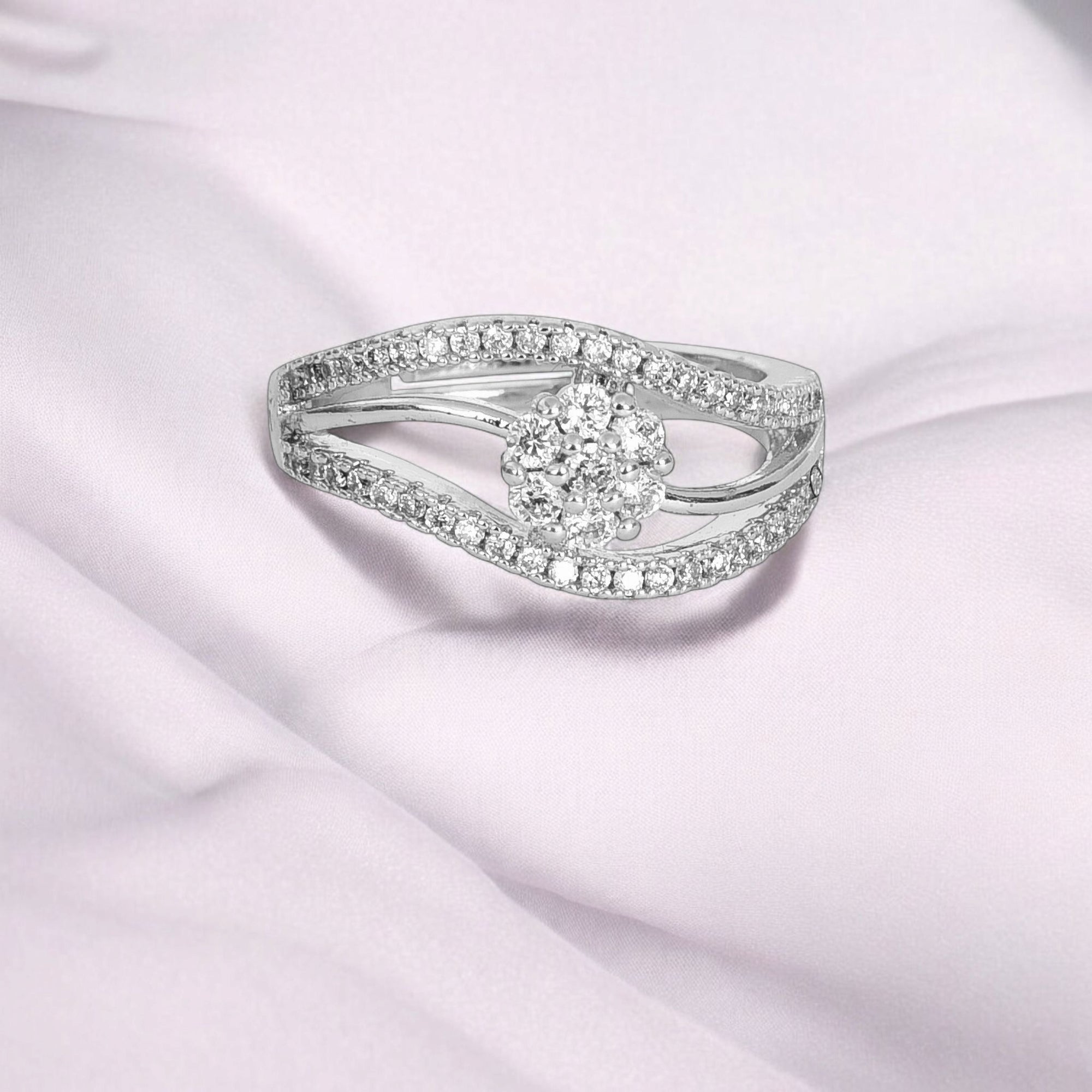 Silver Plated Finger Ring for Women and Girls