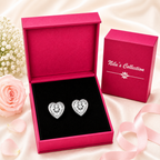 Silver Plated White Heart Jewelry Set