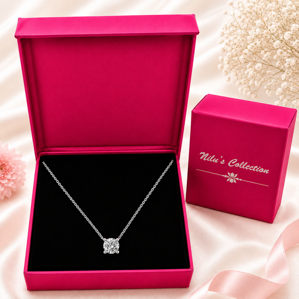 Silver Pendant & Earrings Gift Set For Women