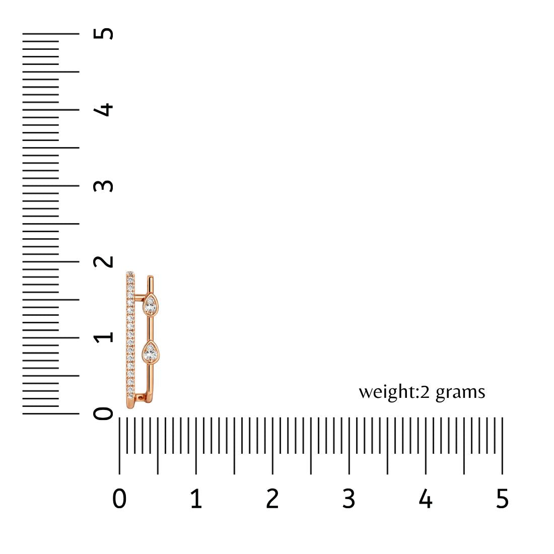 Nilu's Collection Rose Gold Plated Hoop Earrings For Women And Girls