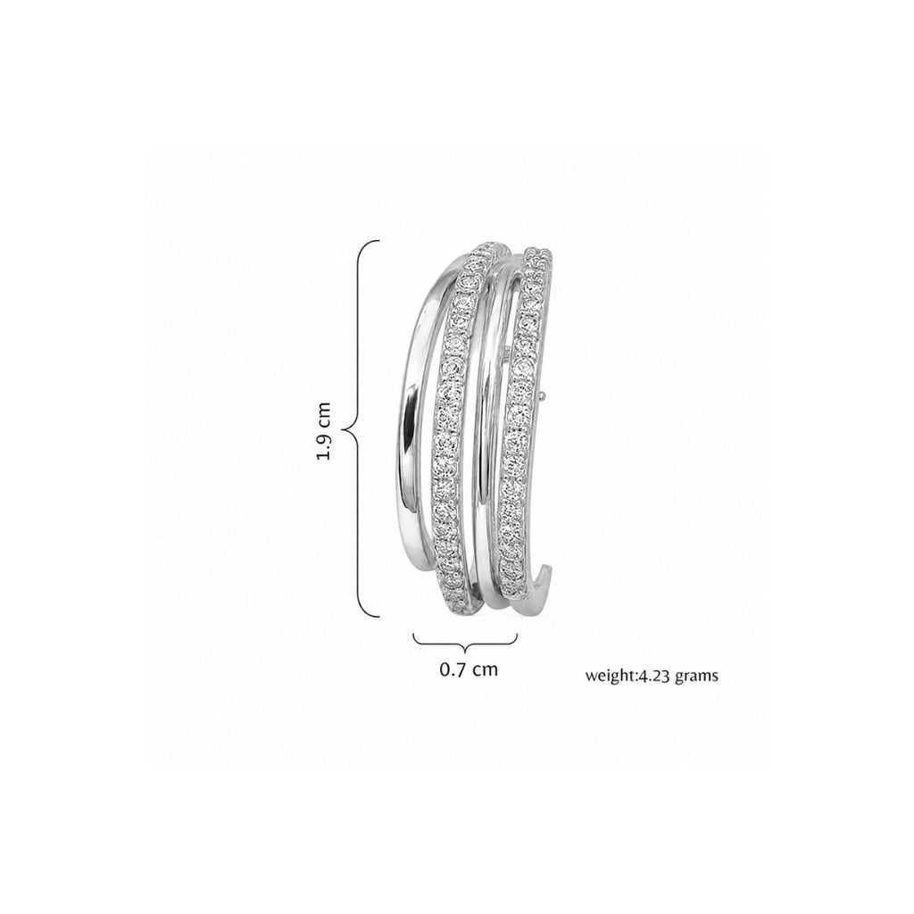Silver Plated Hoop Earrings  for Women