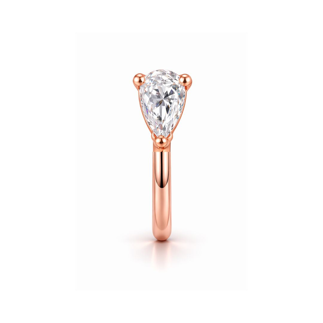 Rose Gold Teardrop Shape Non Piercing Nose Pin