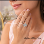 Sliver Plated Adjustable Finger Ring for Women and Girls