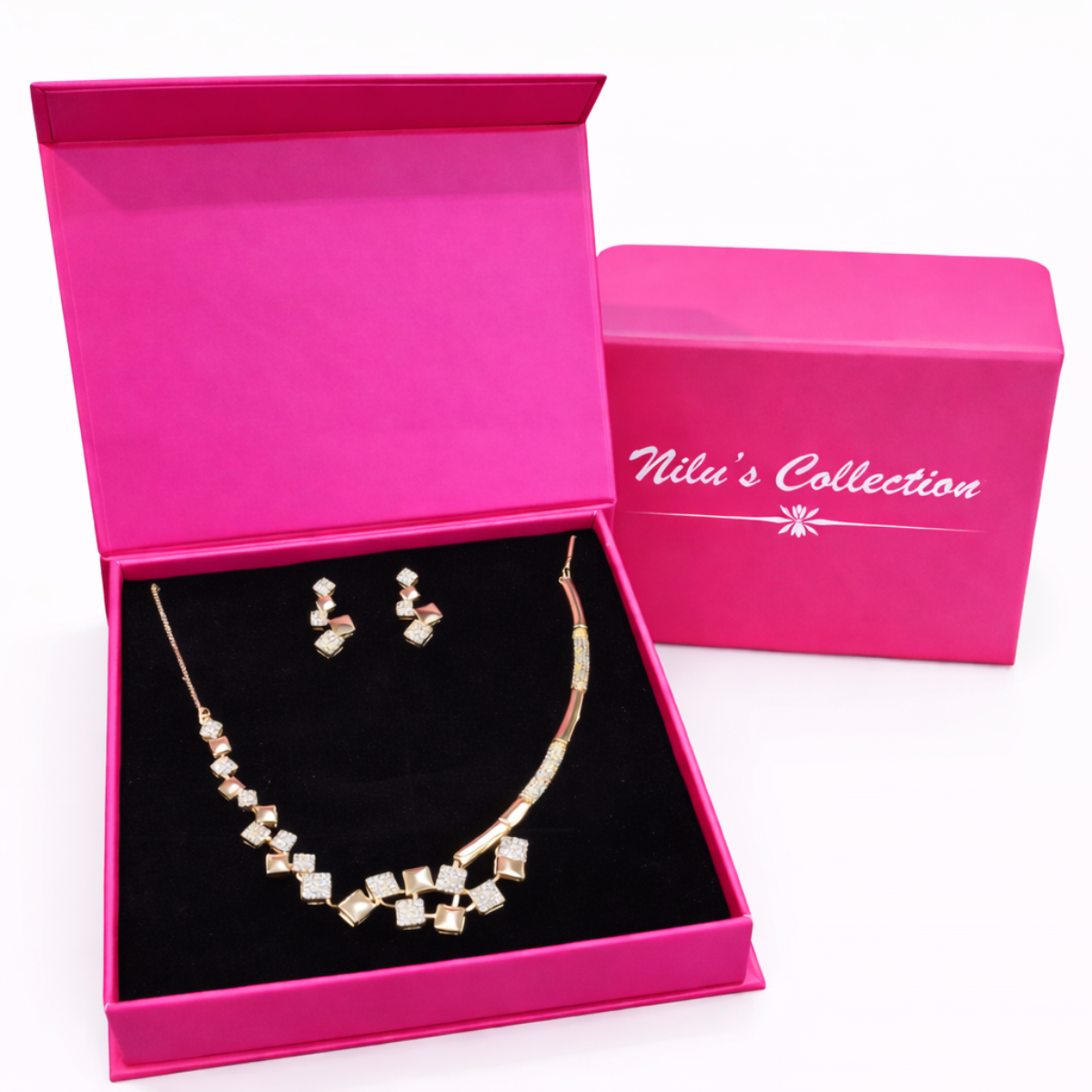Rose Gold Party Wear Jewelry Gift Set