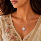 Silver Heart Pendant  For Women