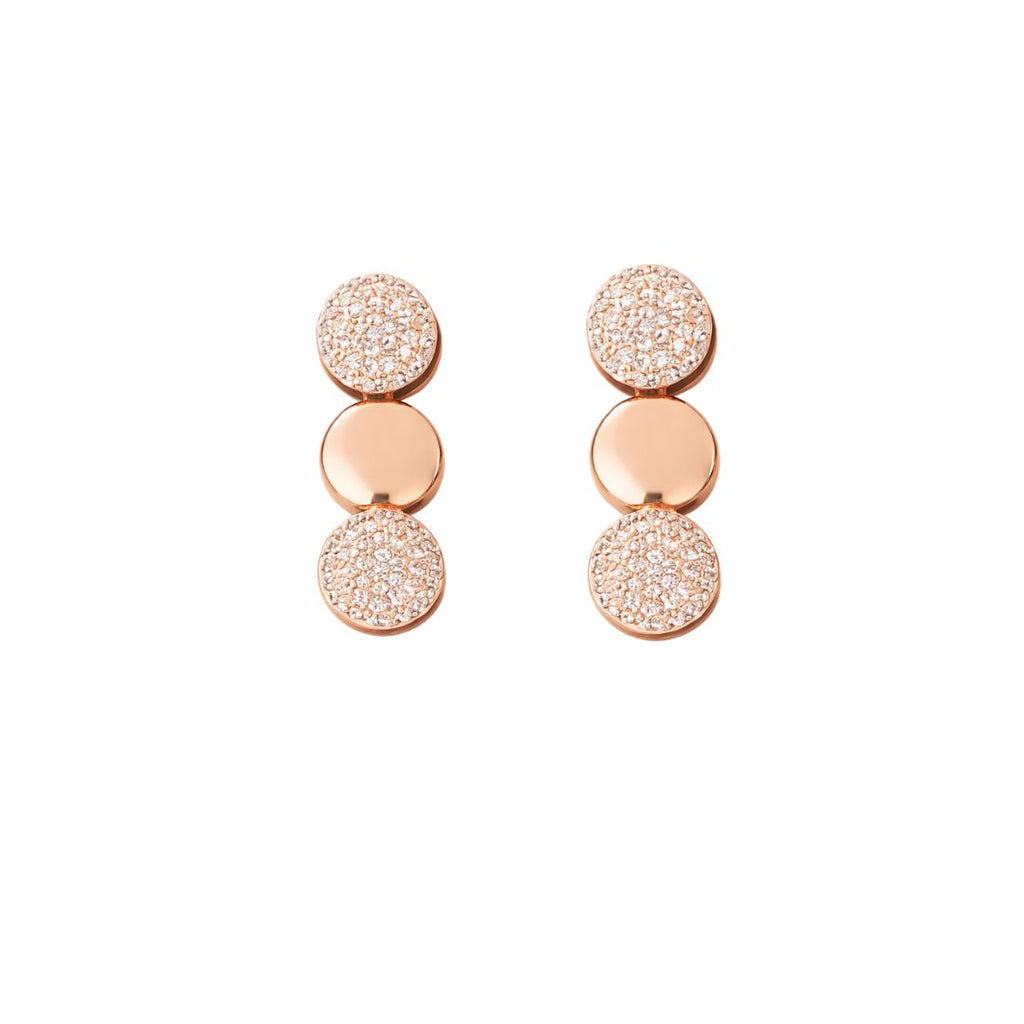 Rose Gold Necklace With Earrings