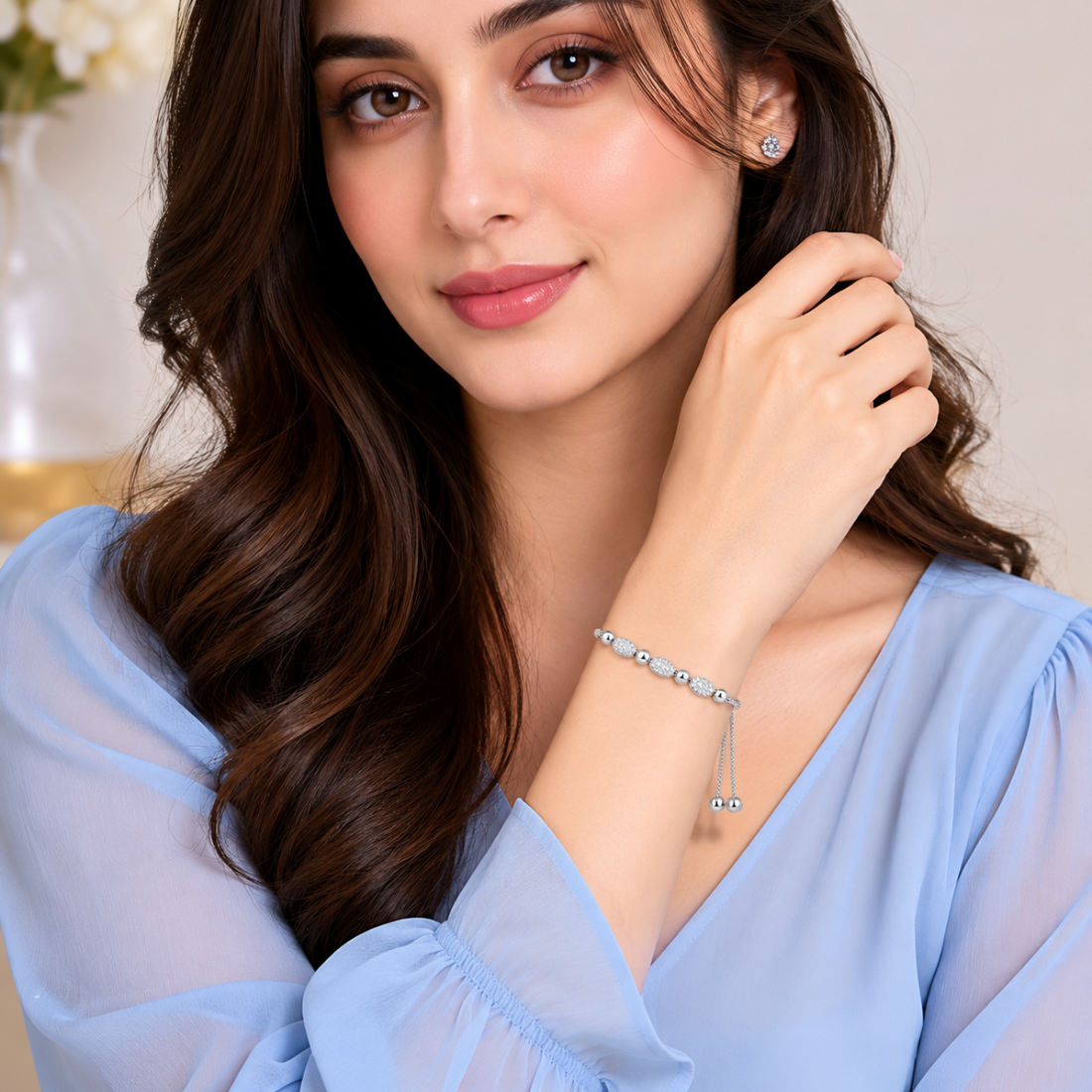 Silver Adjustable Bracelet for Women