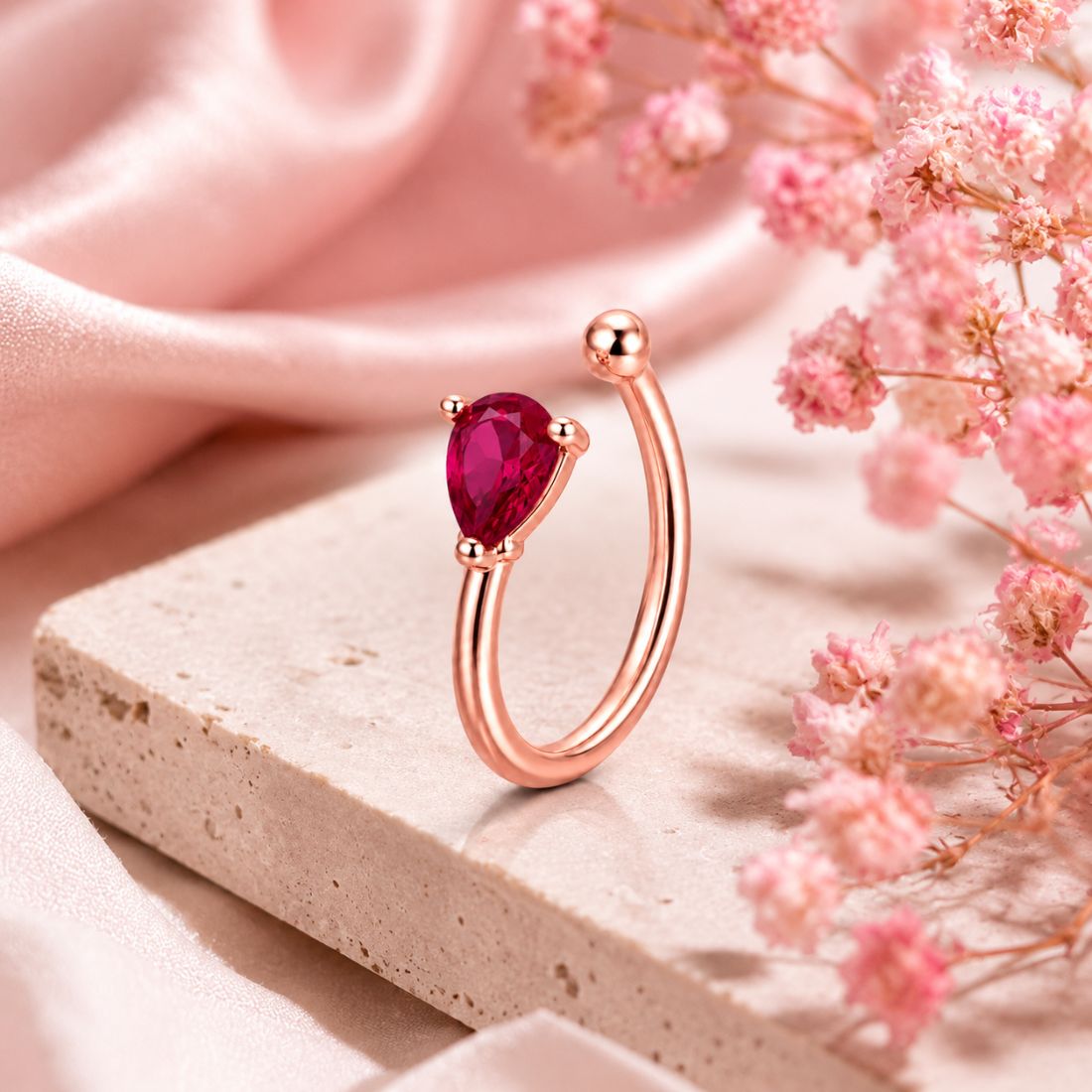 Rose Gold Non Piercing Nose Pin