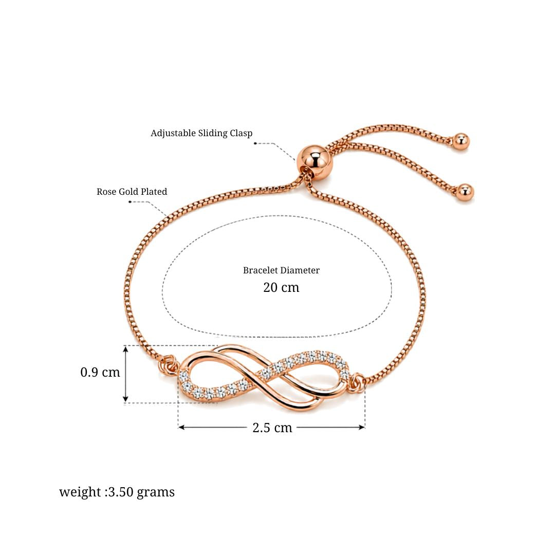 Rose Gold Infinity Bracelet