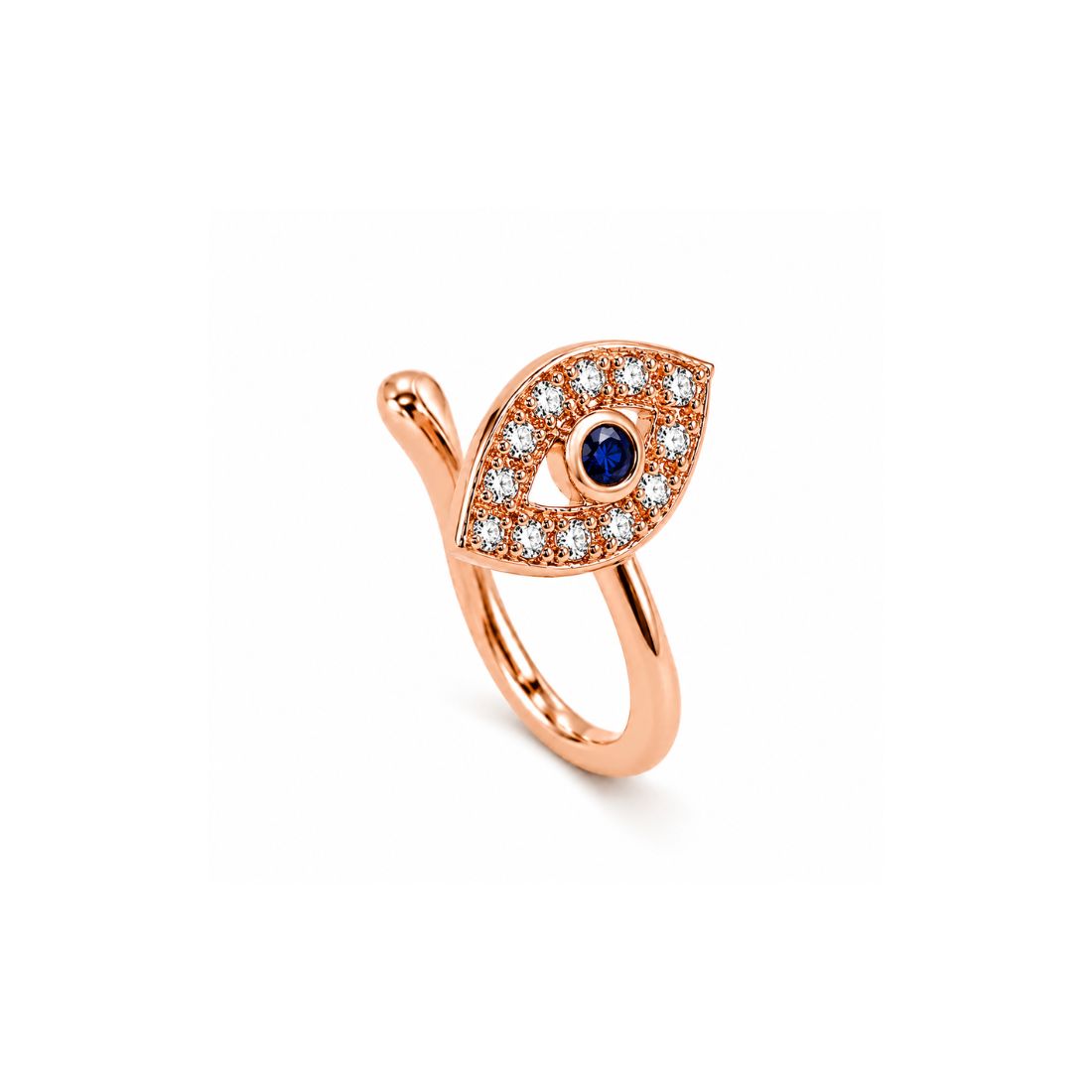 Rose Gold Non-Piercing Evil Eye Nose Pin