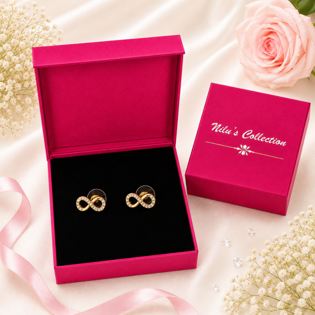 Gold Plated Infinity  jewellery set
