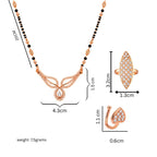 Rose Gold Mangalsutra with Nose Pin & Ring