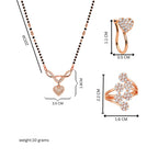 Heart Bling Mangalsutra Combo Set