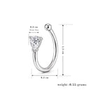 Rhodium Plated Non Piercing Nose Pin