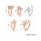 Non Piercing Nose Pin for Women Pack of 5