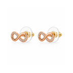 Rose Gold Infinity Stud Earrings