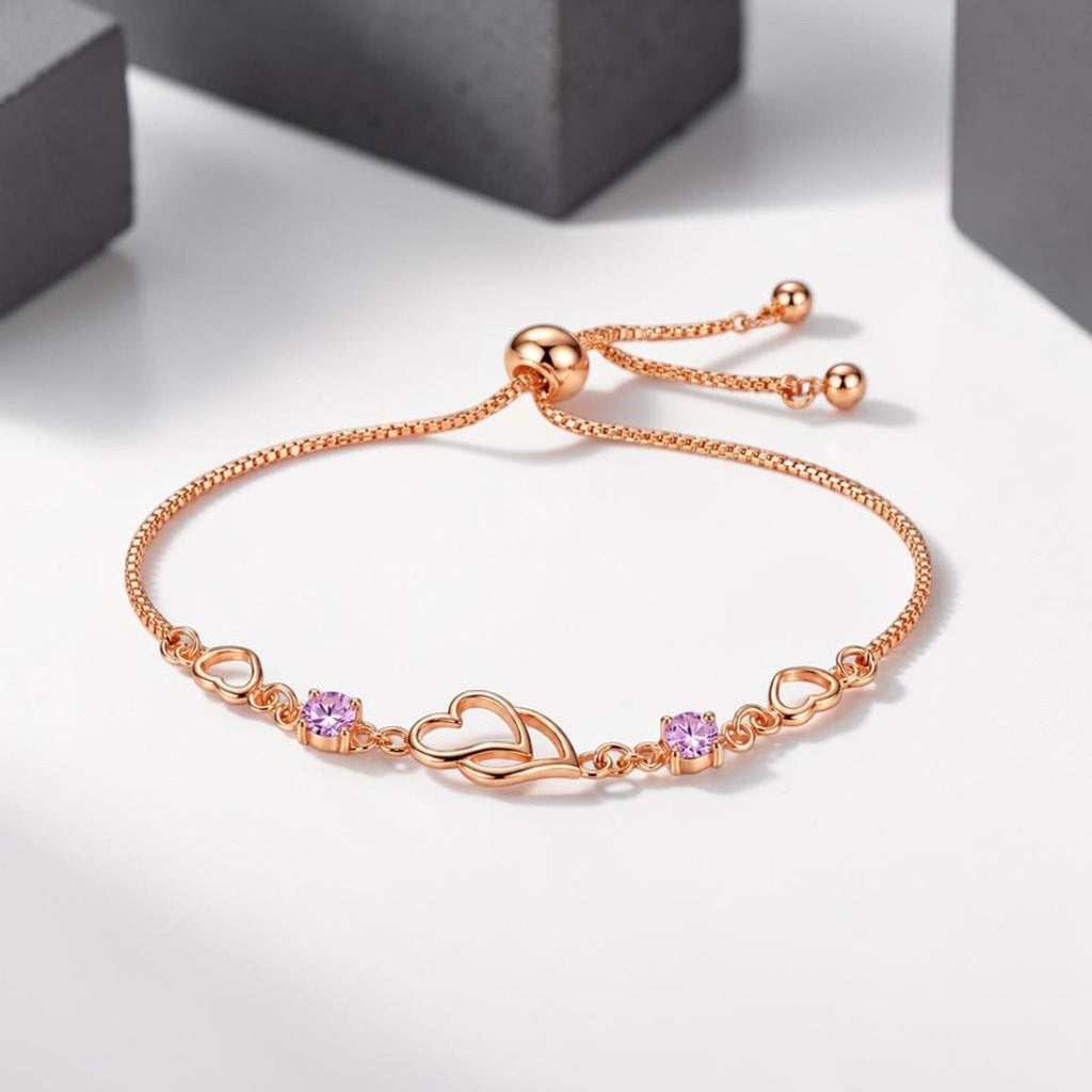Rose Gold Heart Bracelet For Women