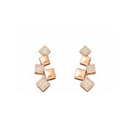 Rose Gold Plated Cubic Necklace Set with Earrings | American Diamond for Women & Girl | Gift For her